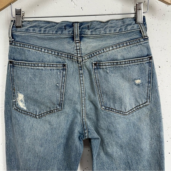 Free People Size 26 Distressed High Waist Straight Ankle Jeans - Picture 8 of 13